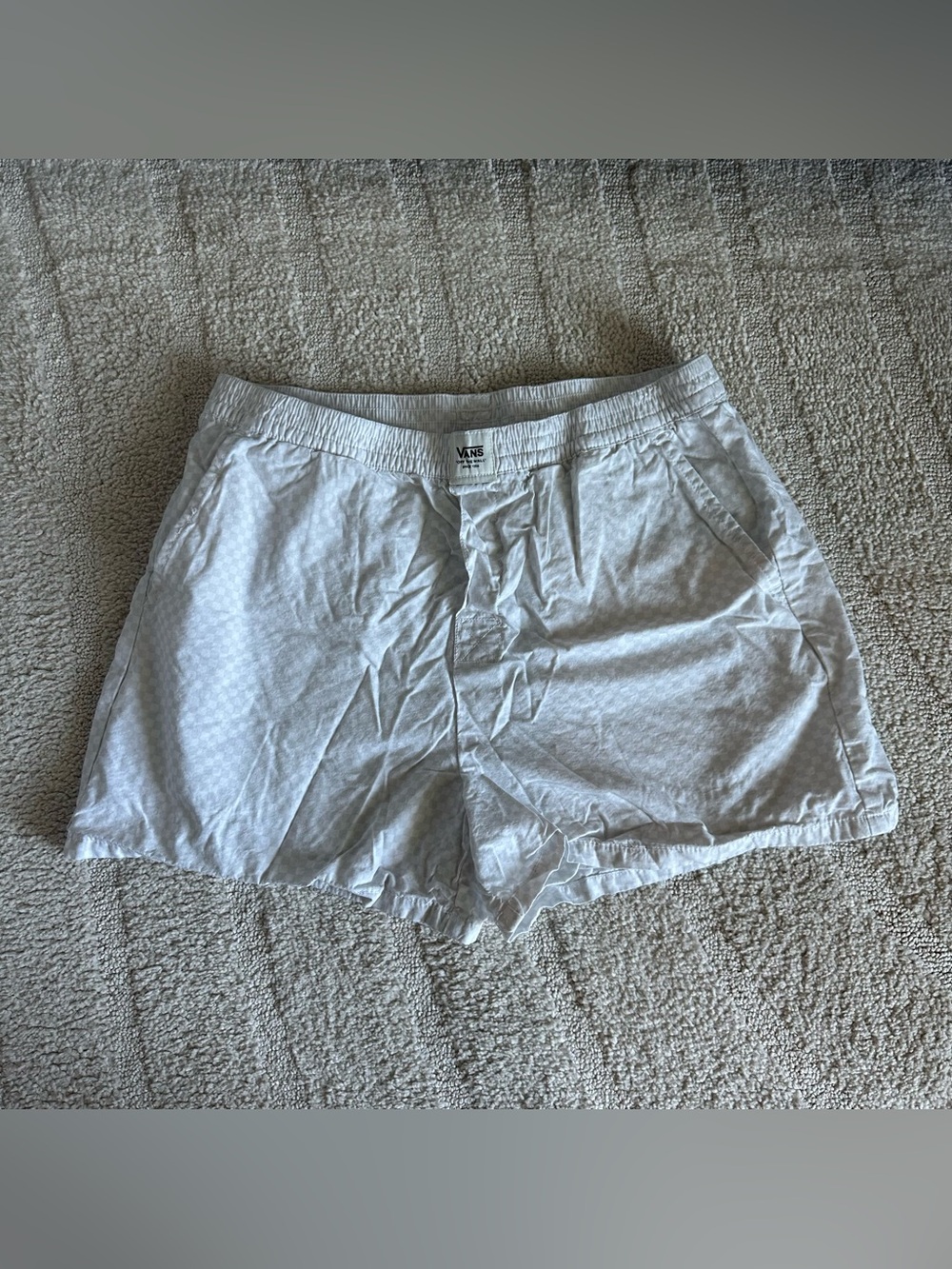 Vans Women’s Alicia Checkerboard White Boxer Shorts